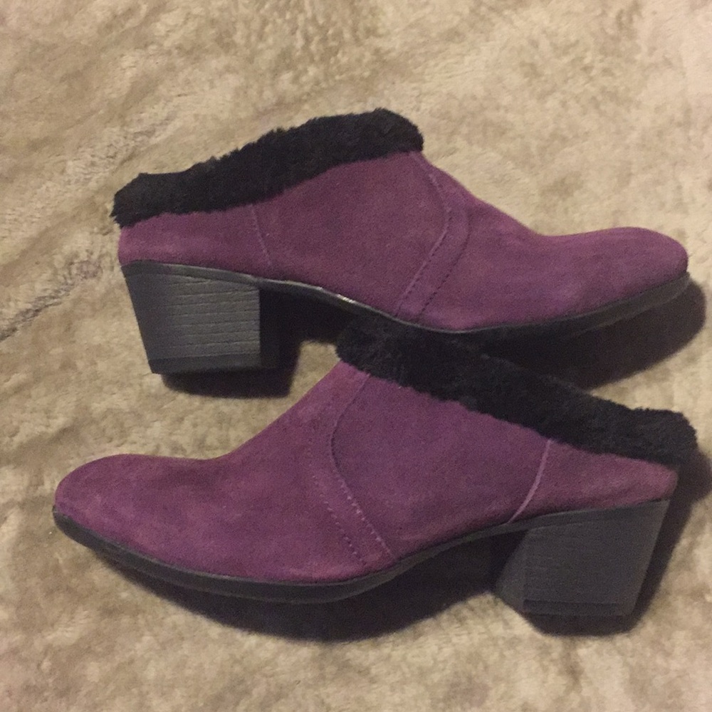 Sporto 9.5M Plum Suede Slip-on Booties